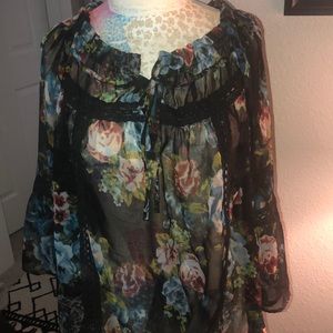 BKEBoutique boho style top. Sz. L